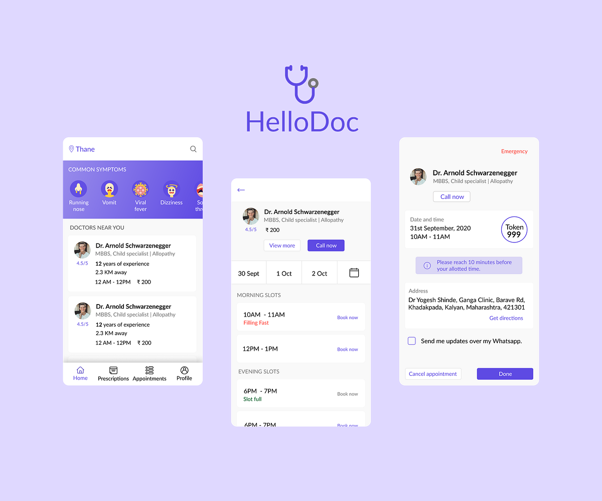 HelloDoc — A doctor’s appointment booking application | A UI/UX case ...