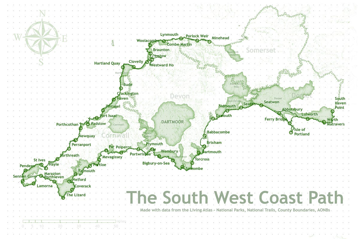 The South West Coast Path. A breakdown of the 30 minutes spent… | by Rob  Collins | Atlas | Medium