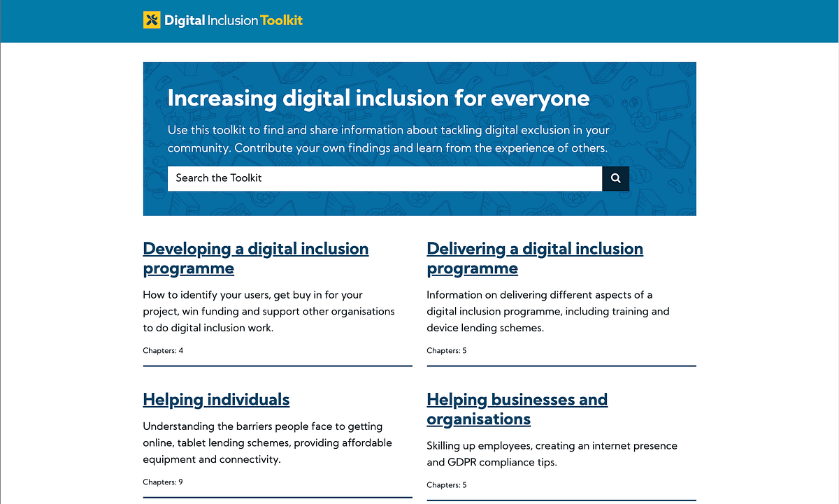 Digital Inclusion Toolkit website launched Local Digital