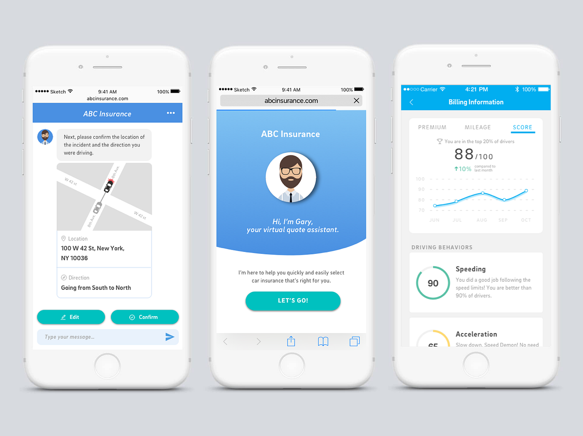 Car Insurance Chatbot Design. “By simply texting, Gary, an
