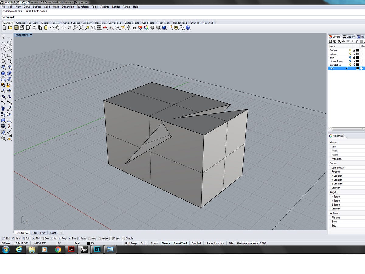 Creating and operating 3D solid objects in Rhino by Xulong DPro