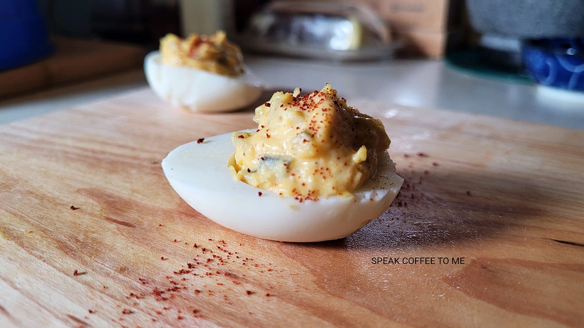 Sweet Pickle Deviled Eggs. I might just like deviled eggs now that