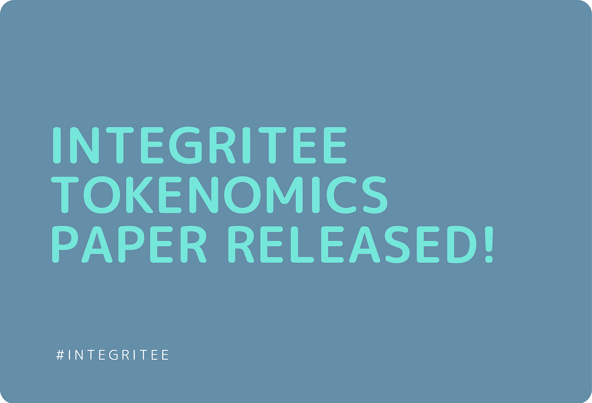 Introducing the TEER token and the tokenomics of the Integritee platform