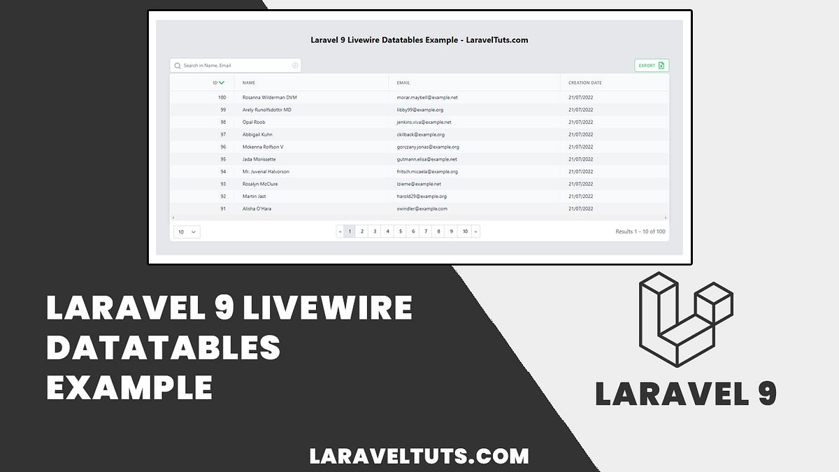 Laravel 9 Livewire Datatables Example By Laraveltuts Medium 7430