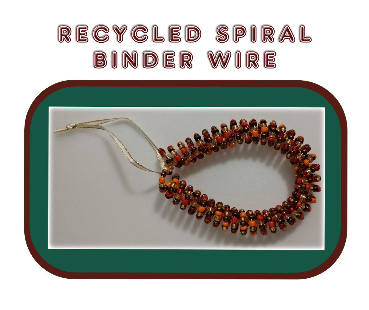 Upcycle a Spiral Binder Wire Into a Hanging Ornament by Celeste