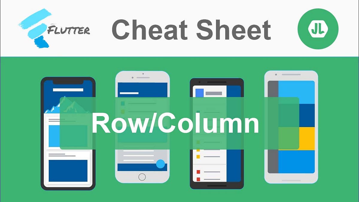 Flutter Row Column Cheat Sheet