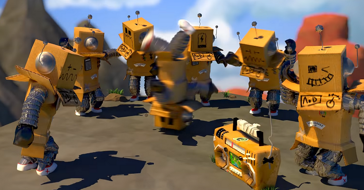roblox robot walking carboard redbubble stickers