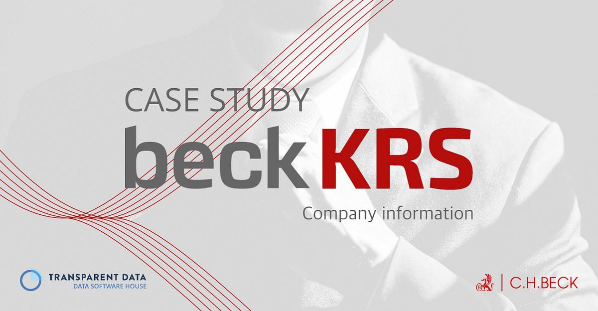 Case Study legal tech: the new Beck KRS | by Transparent Data | Blog  Transparent Data ENG | Medium