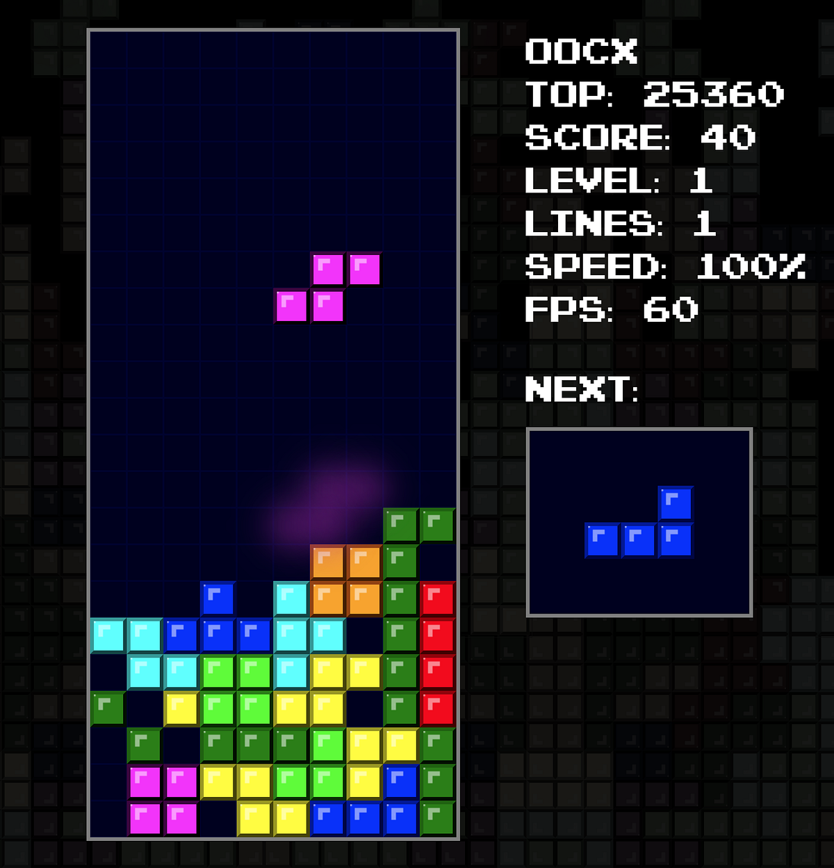 How to write a tetris game picture