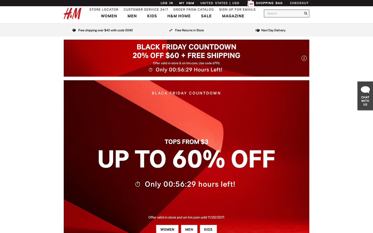 h&m website us