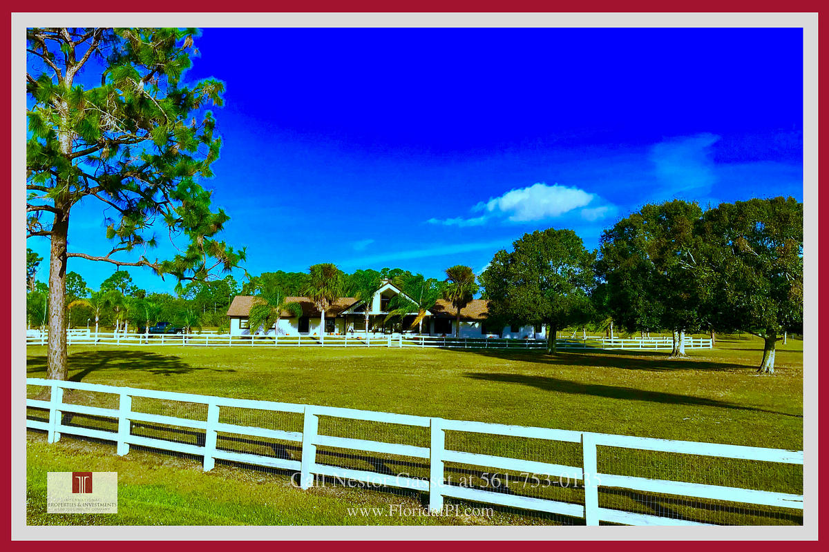 Equestrian Property For Sale Near Wellington Florida by Nestor Gasset