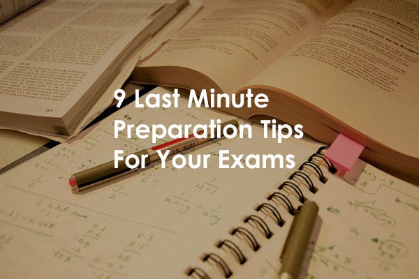 Tips study last minute