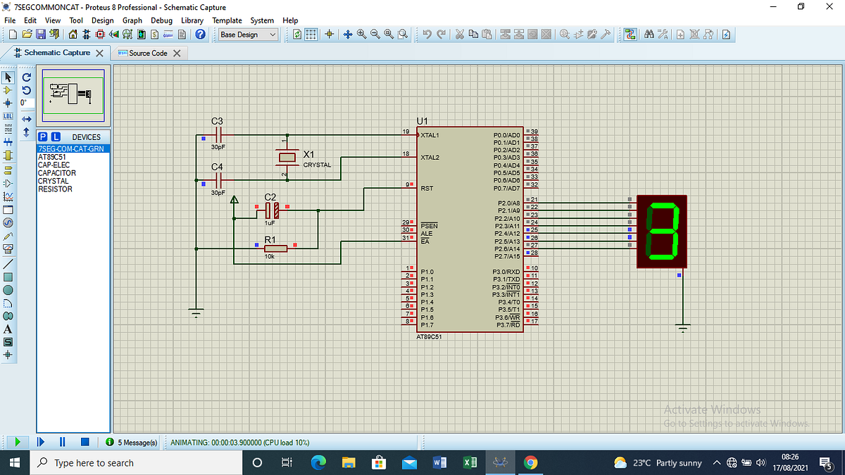 Project to count 0–9 using the Seven Segment Display (SSD) Common ...