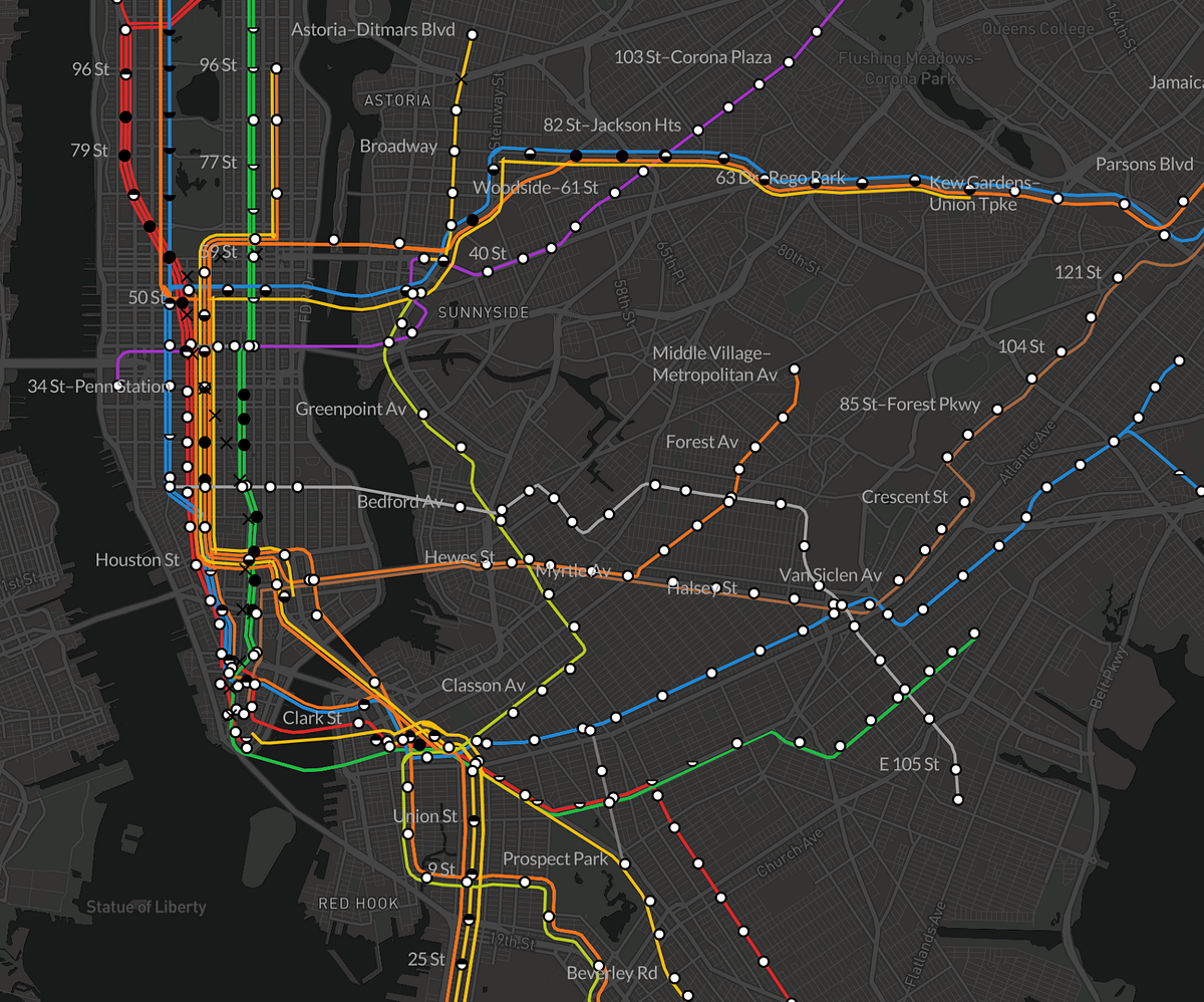 Introducing: The Weekendest - Dynamic Map for New York City Subway.