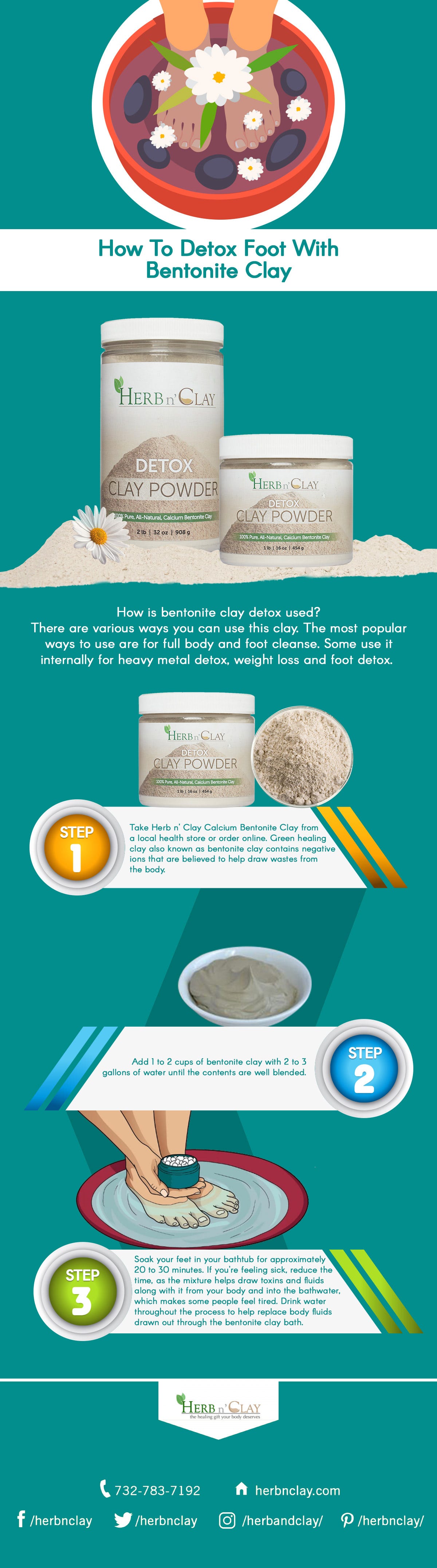 How To Detox Foot With Bentonite Clay by Herb n Clay Medium