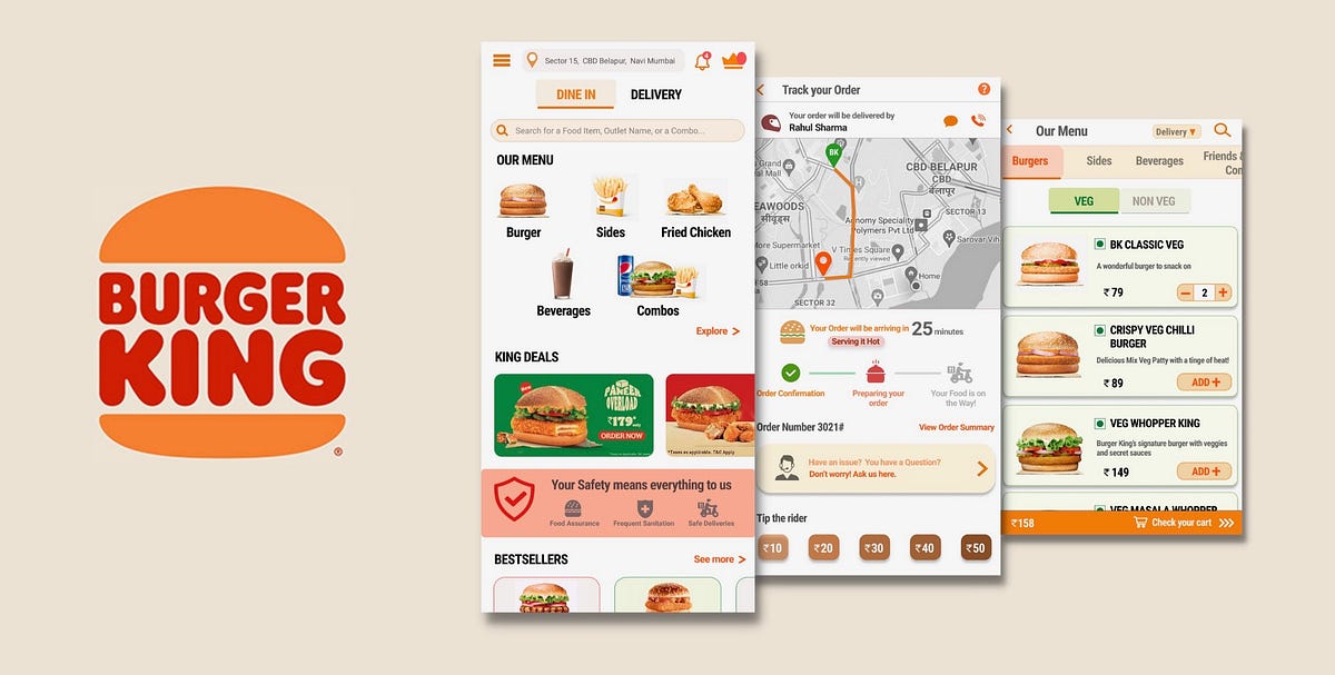 UX/UI Project Redesigning the Burger King mobile application by