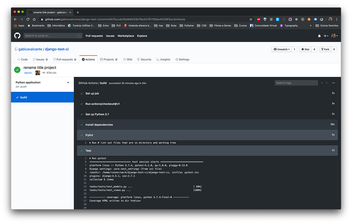 Python, Django and GitHub CI/CD. A demo CI/CD pipeline using Python ...