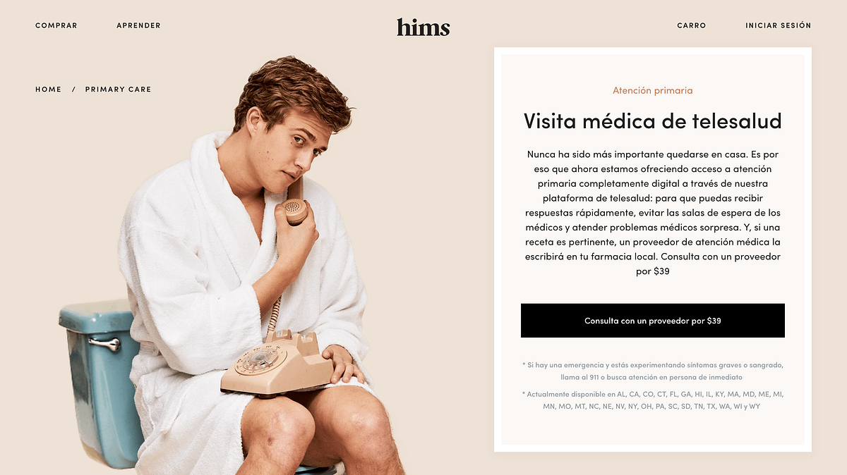 Hims & Hers Launches Access to Primary Care In Spanish by Hims hims