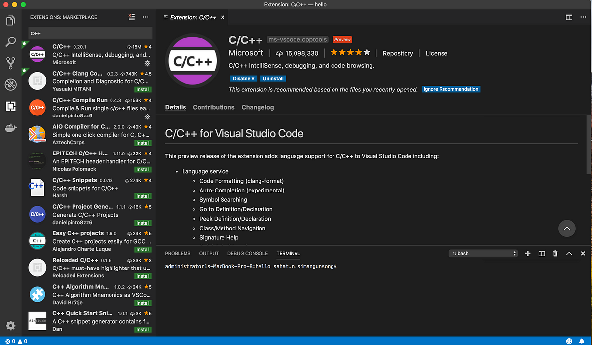 visual studio code vs visual studio for ma