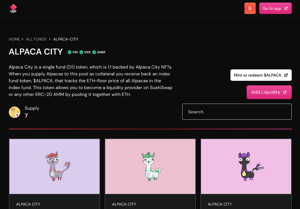 Alpaca City NFT Index Fund is Now Live on NFTX!