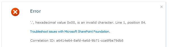 Invalid Characters In Sharepoint 2010 Configuration Database By Gig Werks The Sharepoint Solution Blog