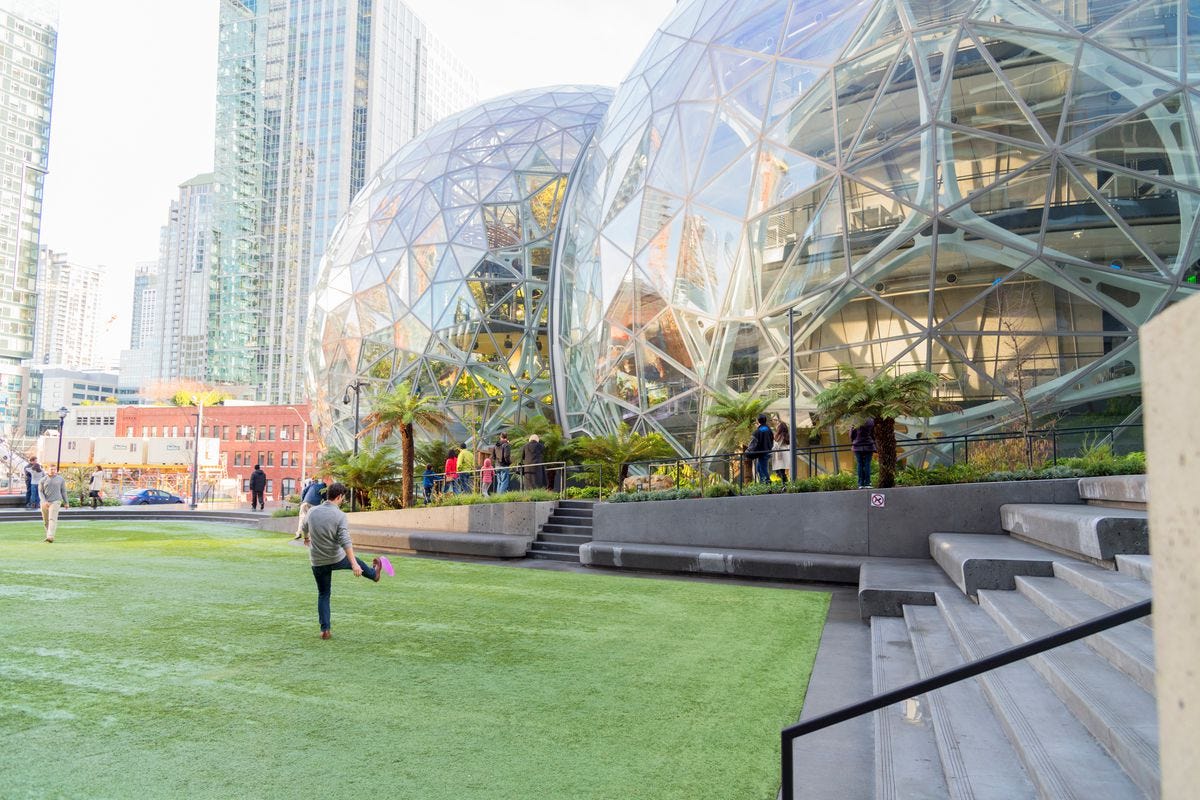 Welcome to the Jungle: Amazon's New Collaborative Workspace | by Greetly ·  Digital Receptionist · Digital Mailroom | Medium