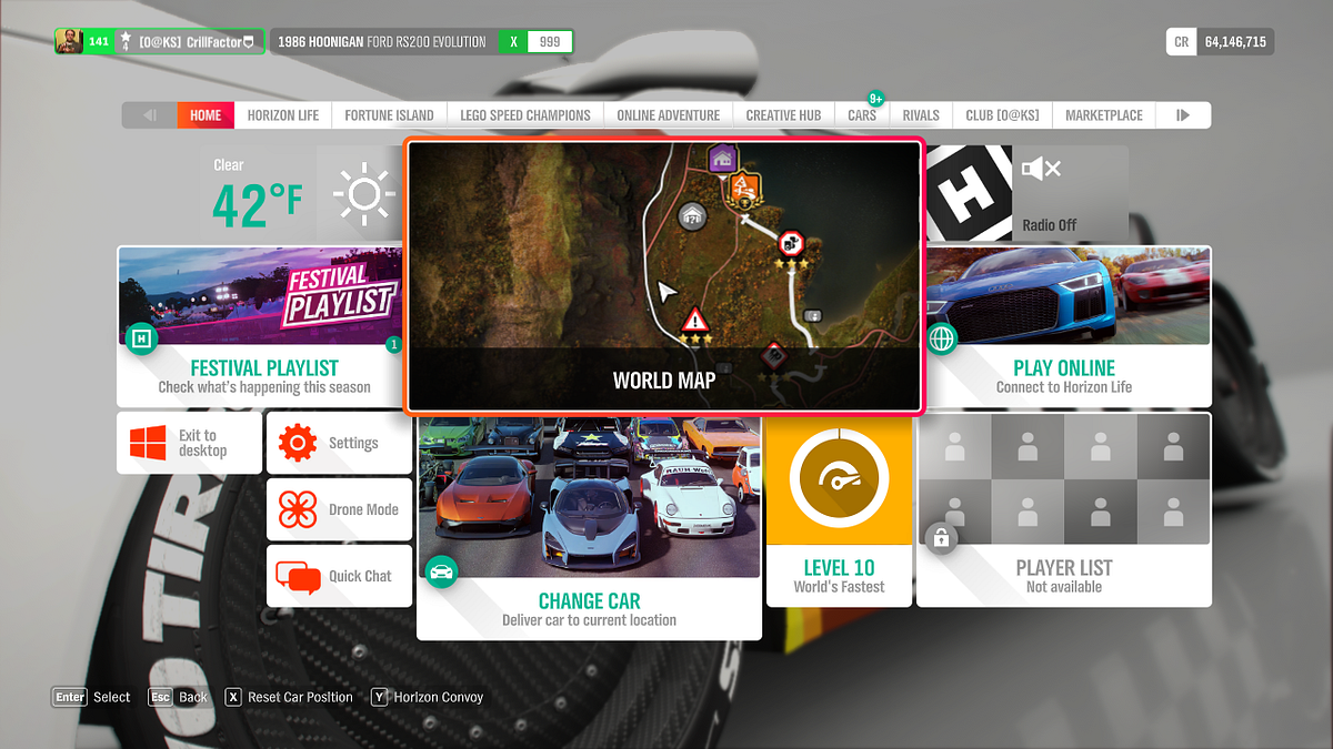 The Completionist Life: Forza Horizon 4 (Part II — The Menus) | by Crill |  Medium