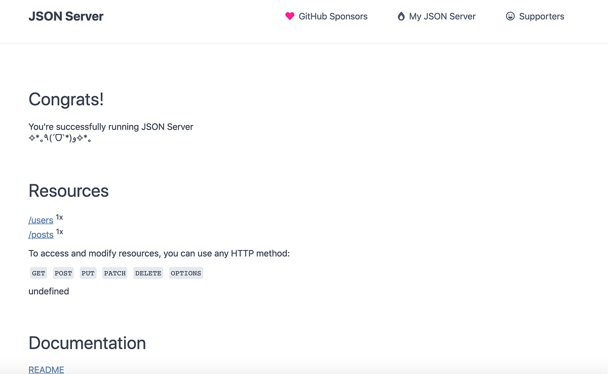 Get A Dummy REST Service With jsonserver Npm Package, Less Than One