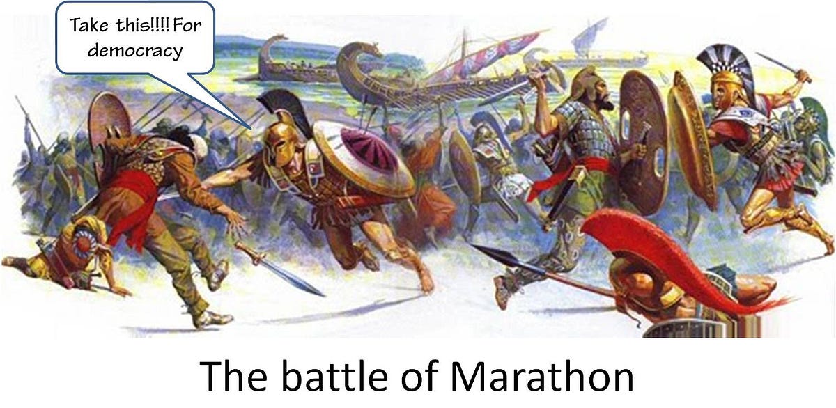 The Battle of Marathon. The battle that decided democracy | by Udayan Kumra | Medium