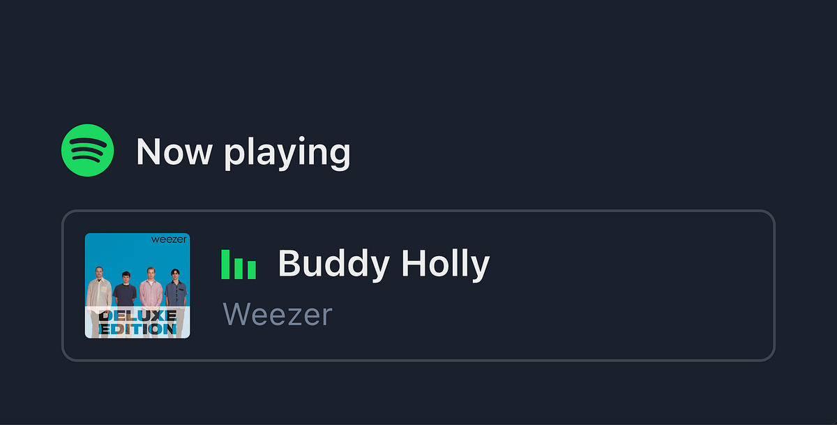 Working With Spotify’s API To Display Currently Playing With React by Steve Hayes Medium