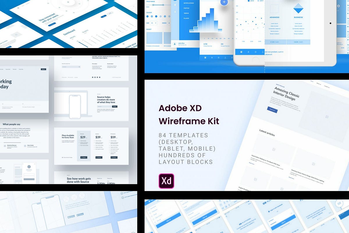 8 Most Useful Wireframe Kits For Adobe Xd Updated 2020 By Jaskaran Singh Uiblogger Medium