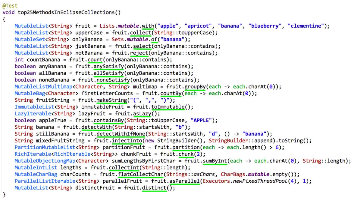 My 25 favorite methods from the Eclipse Collections API by Donald