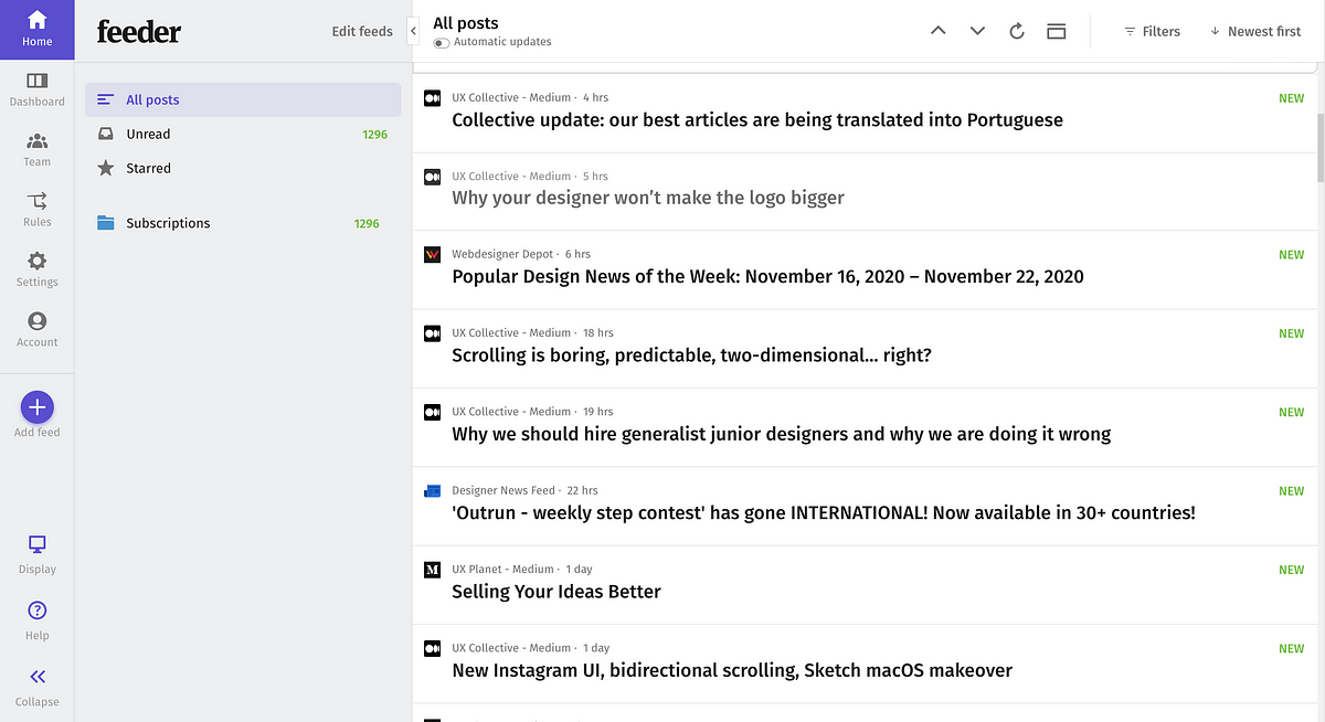 Rss Feeds For Reading Ux News I Always Wondered What Is The Best Way By Fernandocomet Prototypr