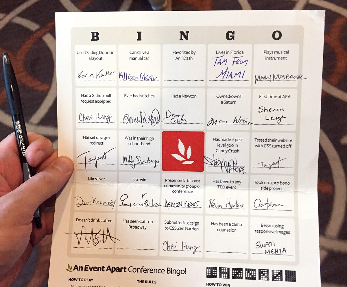 What I Learned From Conference Bingo By Adam Nekola Medium