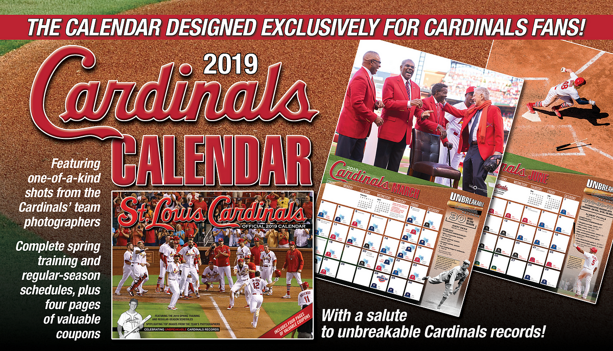 Official 2019 Cardinals Wall Calendar — On Sale Now!