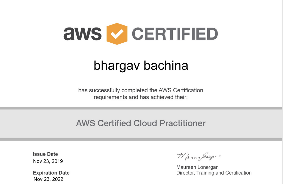 How to Pass The AWS Cloud Practioner (CLF-C01) Exam | by Bhargav Bachina |  Bachina Labs | Medium