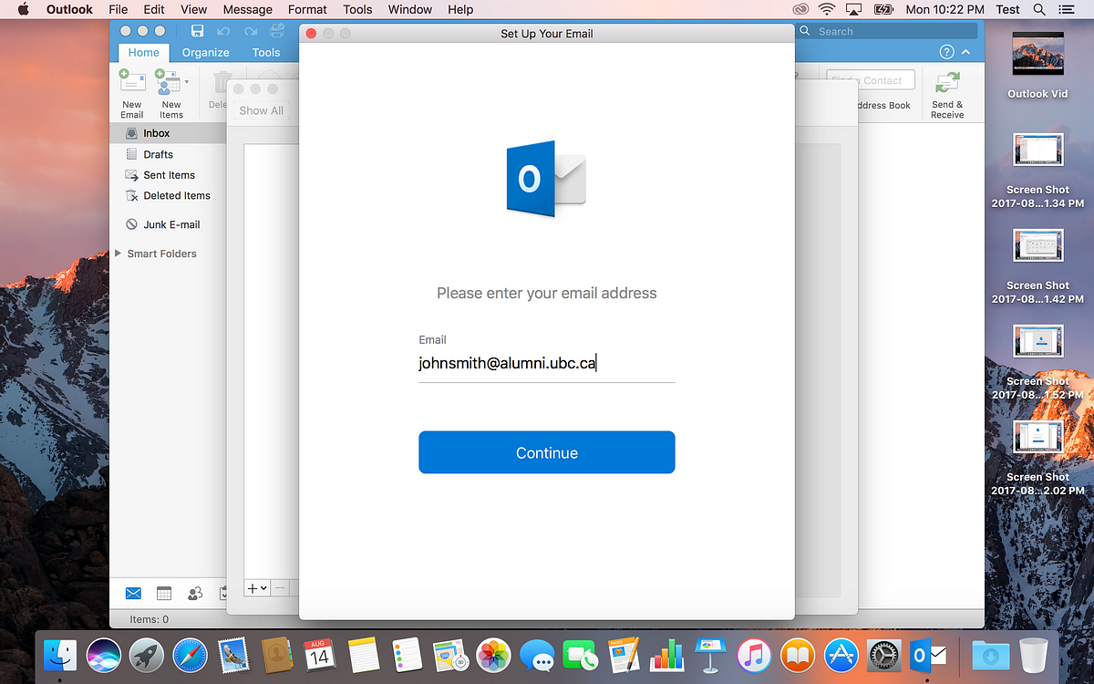 how to sign into outlook on mac