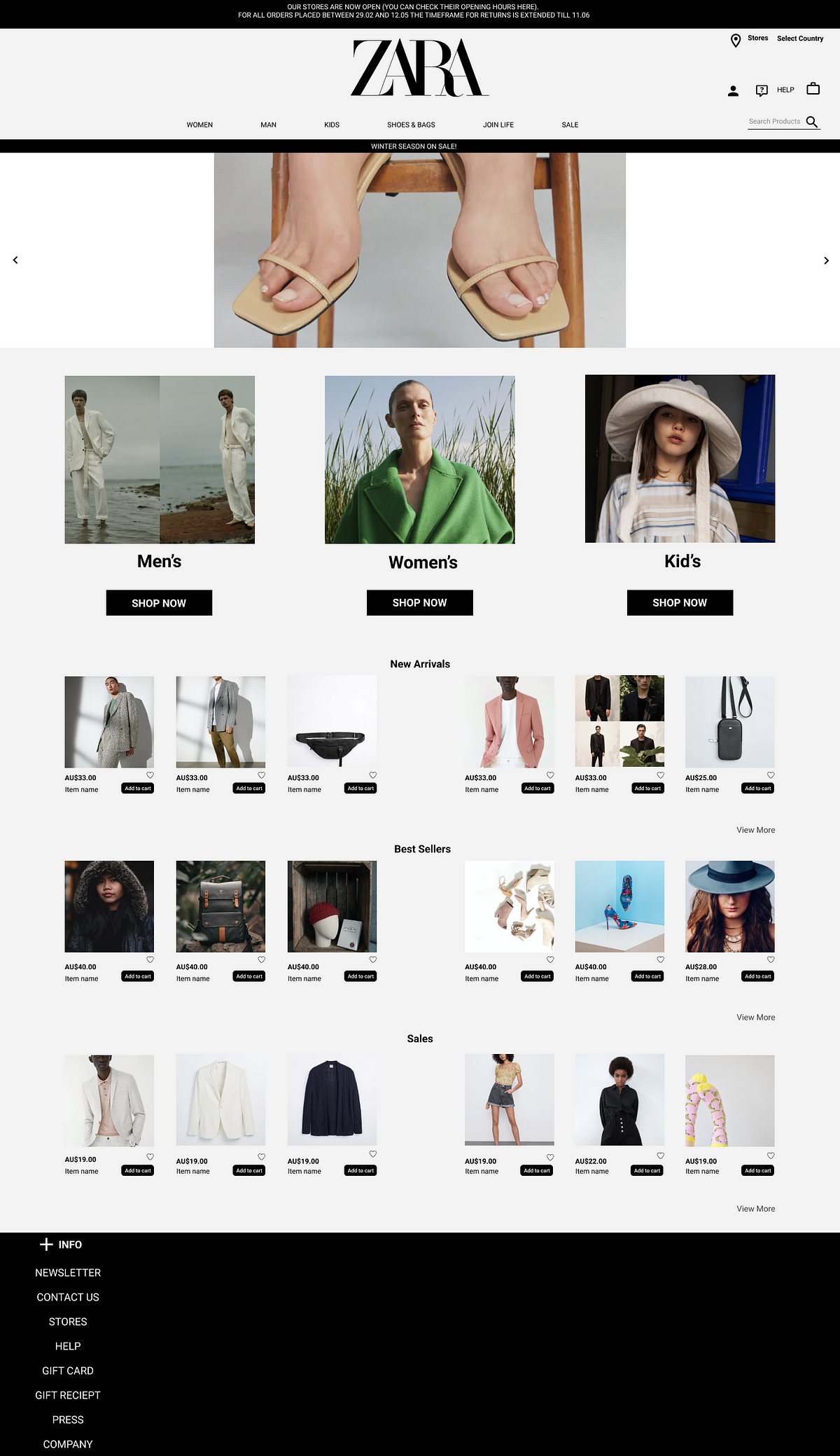 ZARA Website Redesign. This was a personal challenge I wanted… | by ...