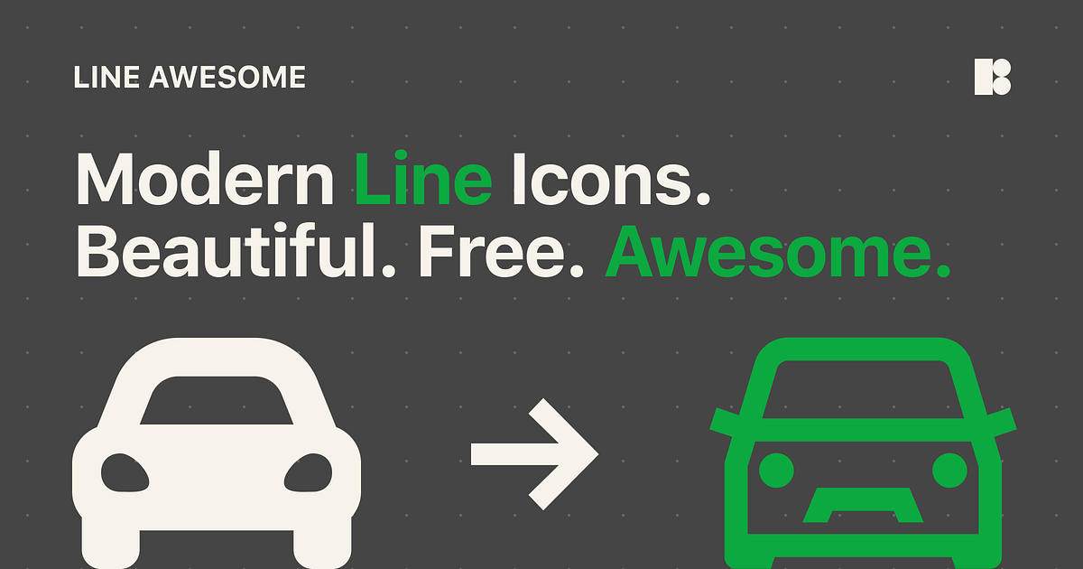 Line Awesome: Get Free Icon Font with 1380+ Elegant Line Icons