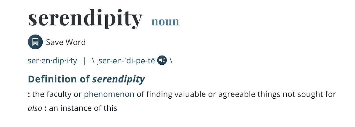 Serendipity define Meaningful Coincidences,