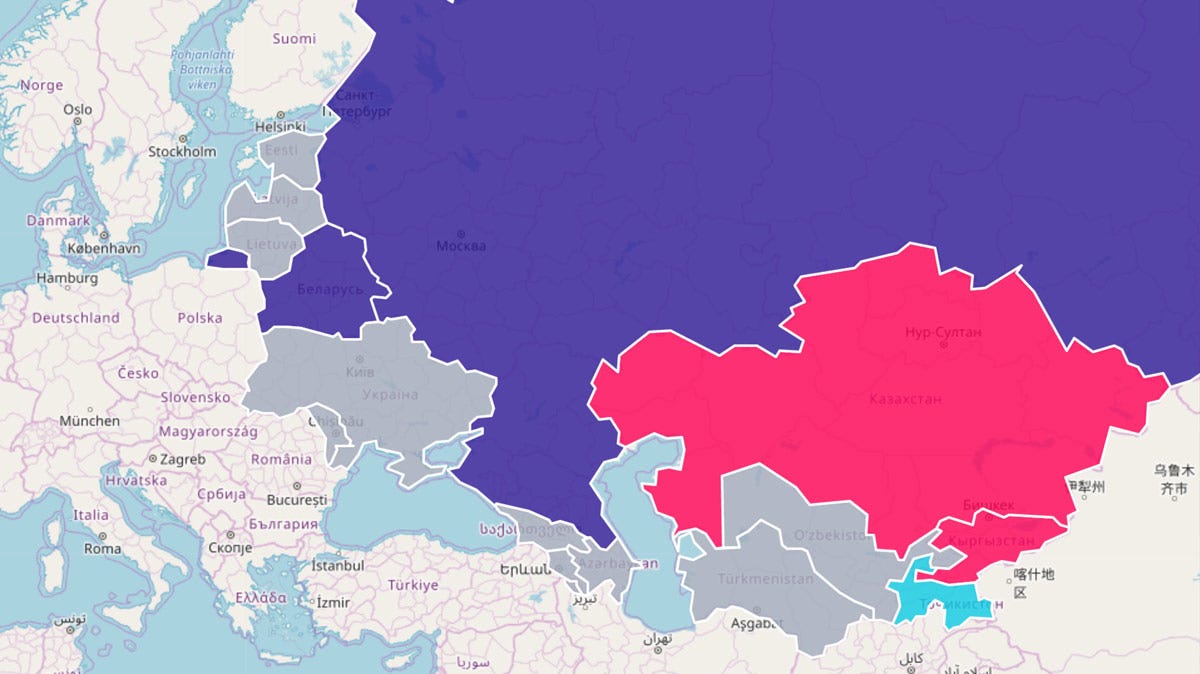 State Of Russian Language In Former Soviet Union Countries An Interactive Map By Mikhail Ageev Medium