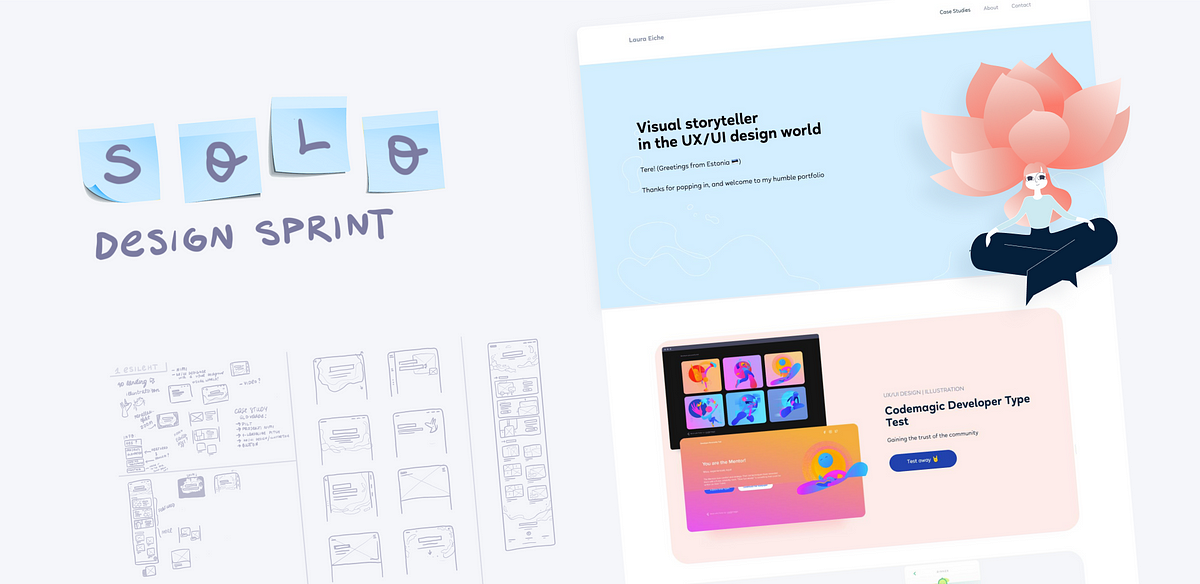 I Ran A One Person Design Sprint To Design My Ux Ui Design Portfolio In One Week Sprint Stories I Ran A One Person Design Sprint To Design My Ux Ui Design Portfolio In One Week Sprint Stories
