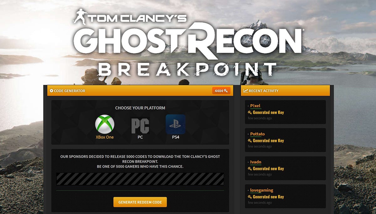 Tom Clancy’s Ghost Recon Breakpoint CD Key Serial Generator Free | by ...