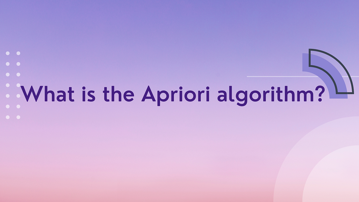 What is the Apriori algorithm?. The Apriori algorithm generates a huge ...