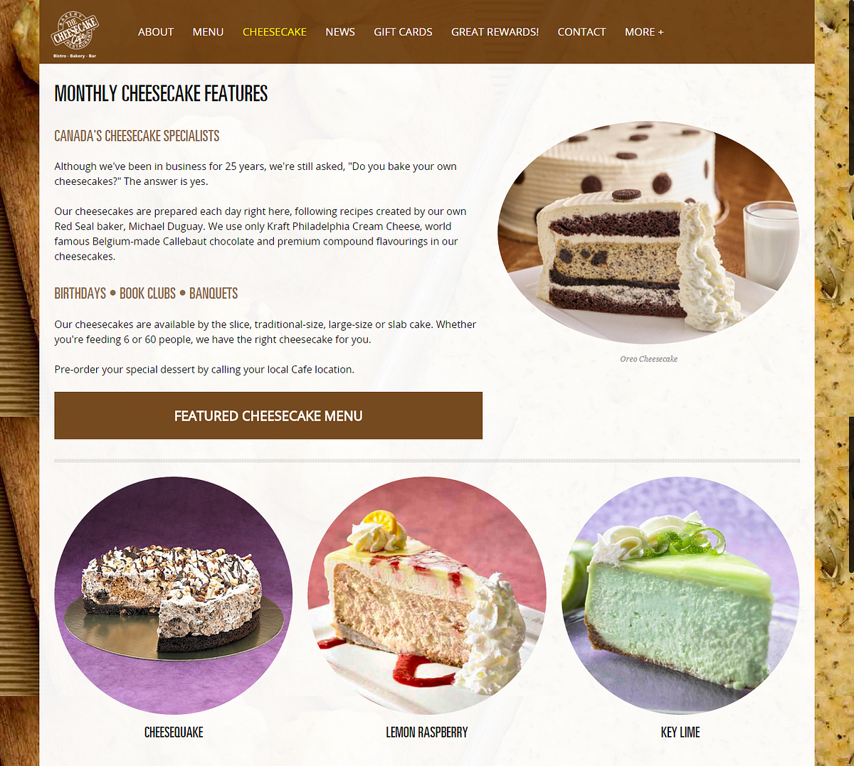 Calgary Cheesecake Company. Preorder your special best cheesecakes… by Cheese Cake Cafe Medium