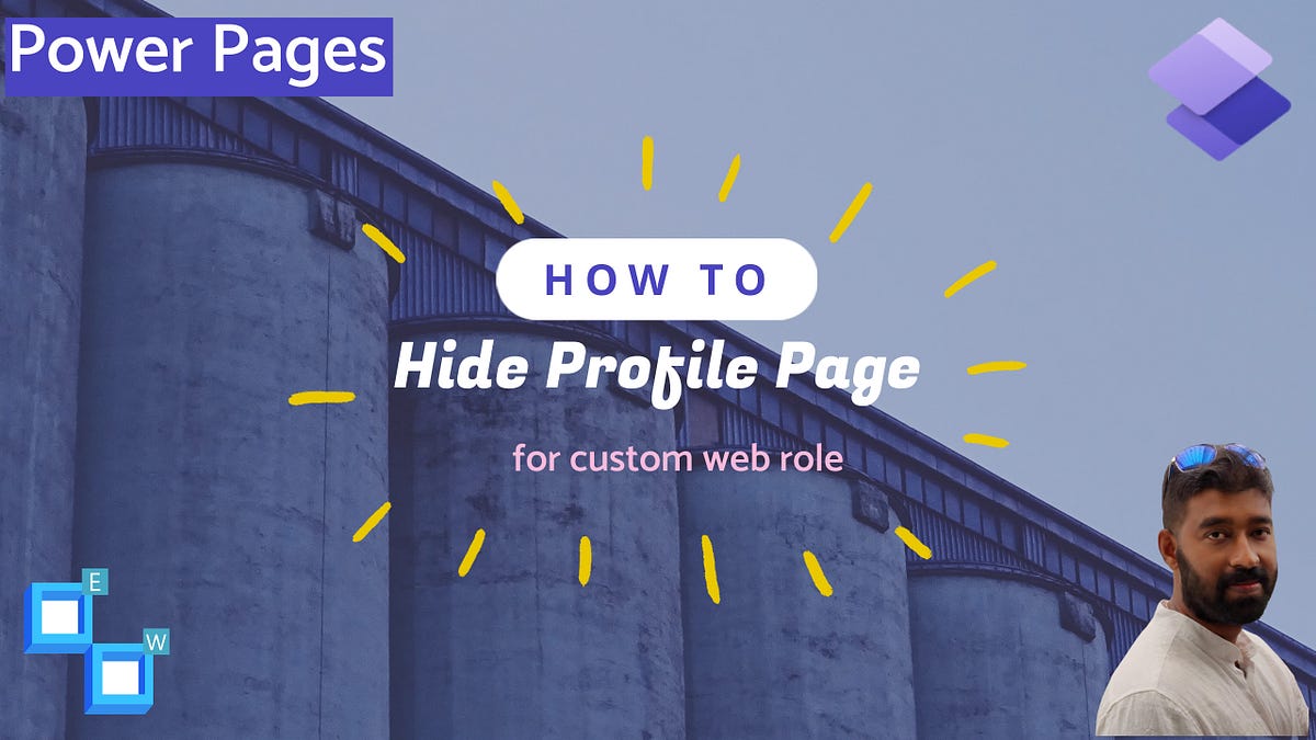 Power Pages: How to hide profile page for custom web roles?