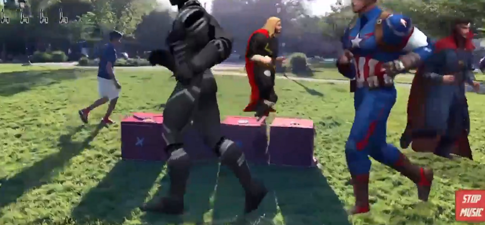 Playing Augmented Reality Musical Chairs With The Avengers