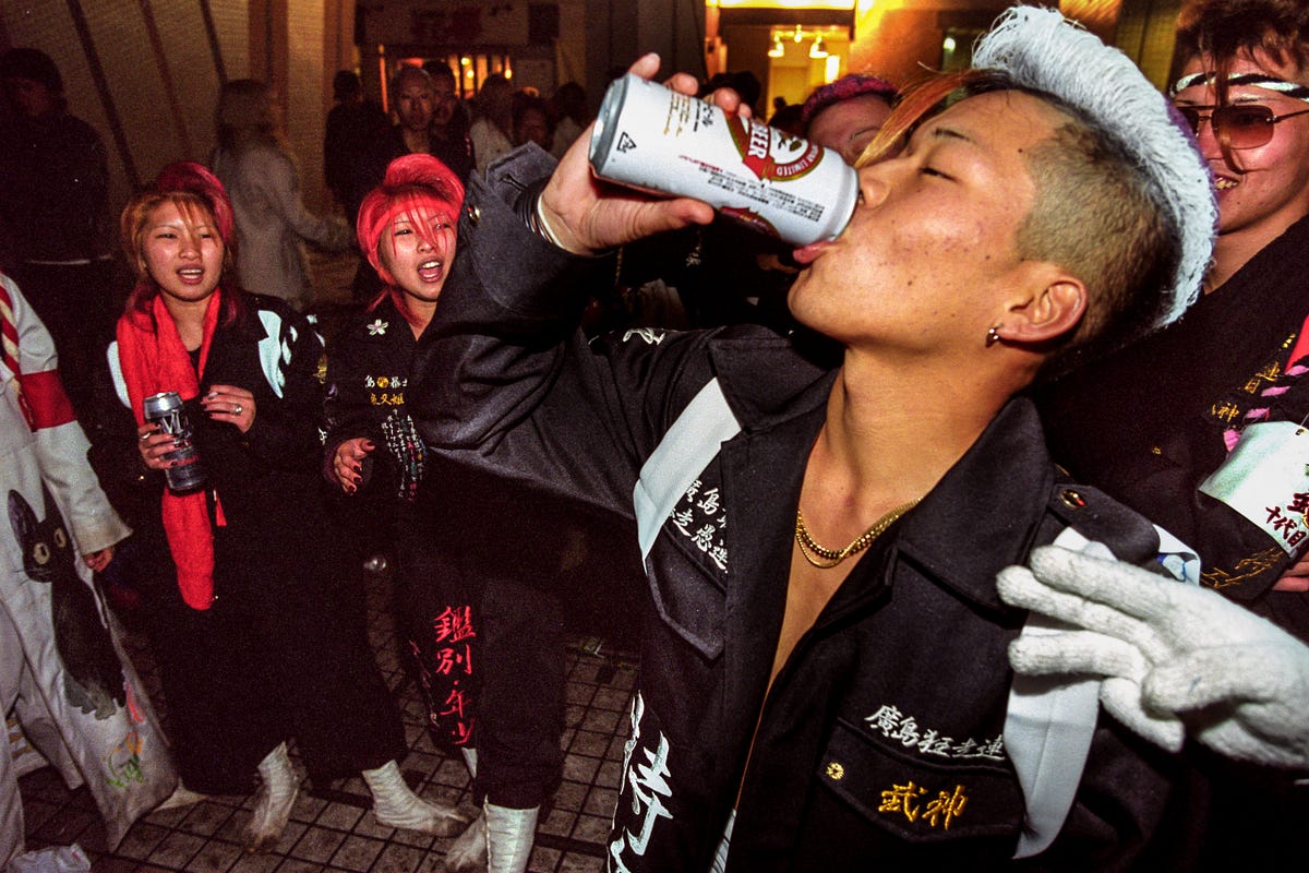 Photos One Japanese Motorcycle Gangs Festive Police Riot 
