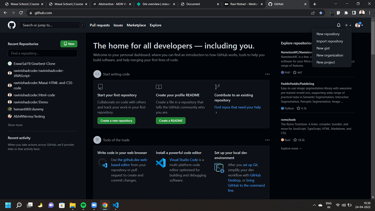 How to make repositories on GitHub? | by Ravi Nishad | Medium