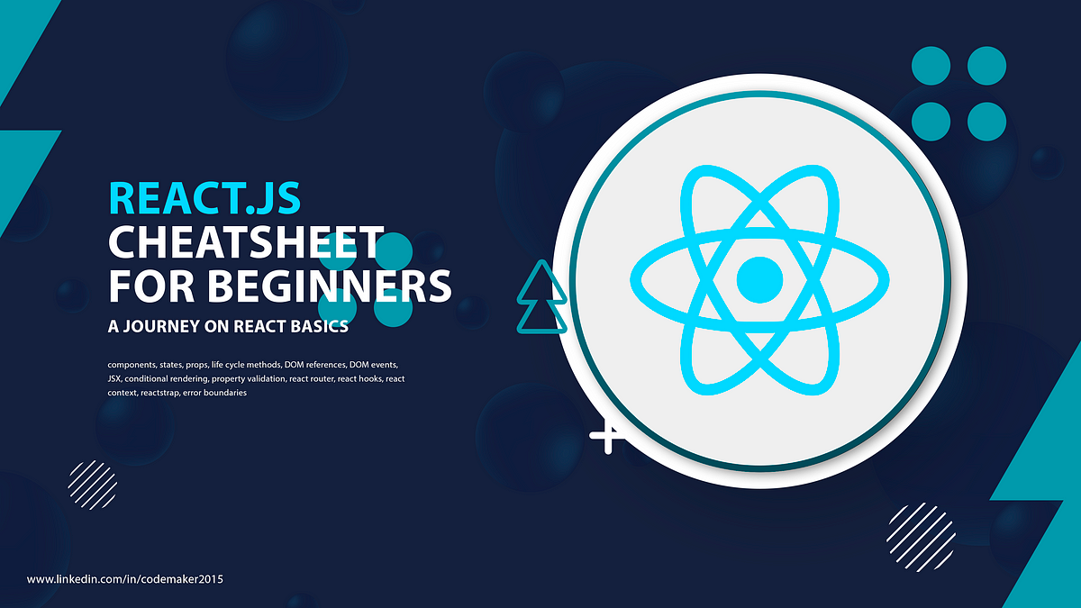 React.js cheatsheet for beginners | by Vishnu Sivan | Coinmonks | Medium